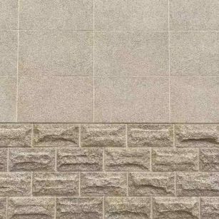 哈尔滨 黄金麻自然面蘑菇石配荔枝面干挂