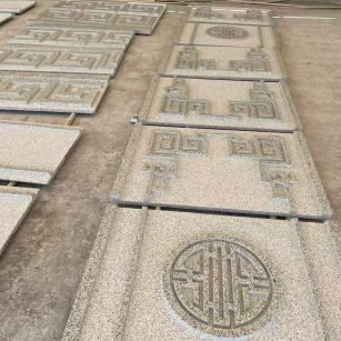 哈尔滨 白麻花岗岩外墙立面雕刻板