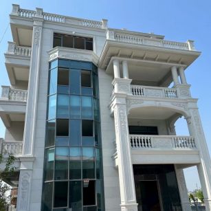 哈尔滨 白麻花岗岩别墅外墙干挂效果展示