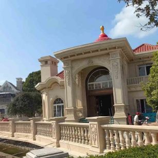 哈尔滨 黄金麻花岗岩欧式别墅