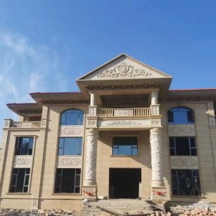 哈尔滨 黄金麻花岗岩别墅外墙干挂