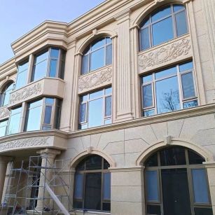 哈尔滨 黄金麻花岗岩别墅外墙干挂