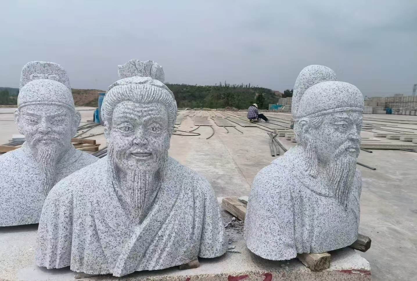 哈尔滨 白麻花岗岩石材人物立体雕刻