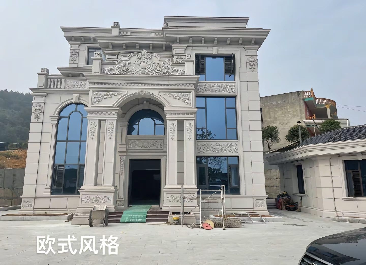 哈尔滨 白麻花岗岩别墅外墙干挂