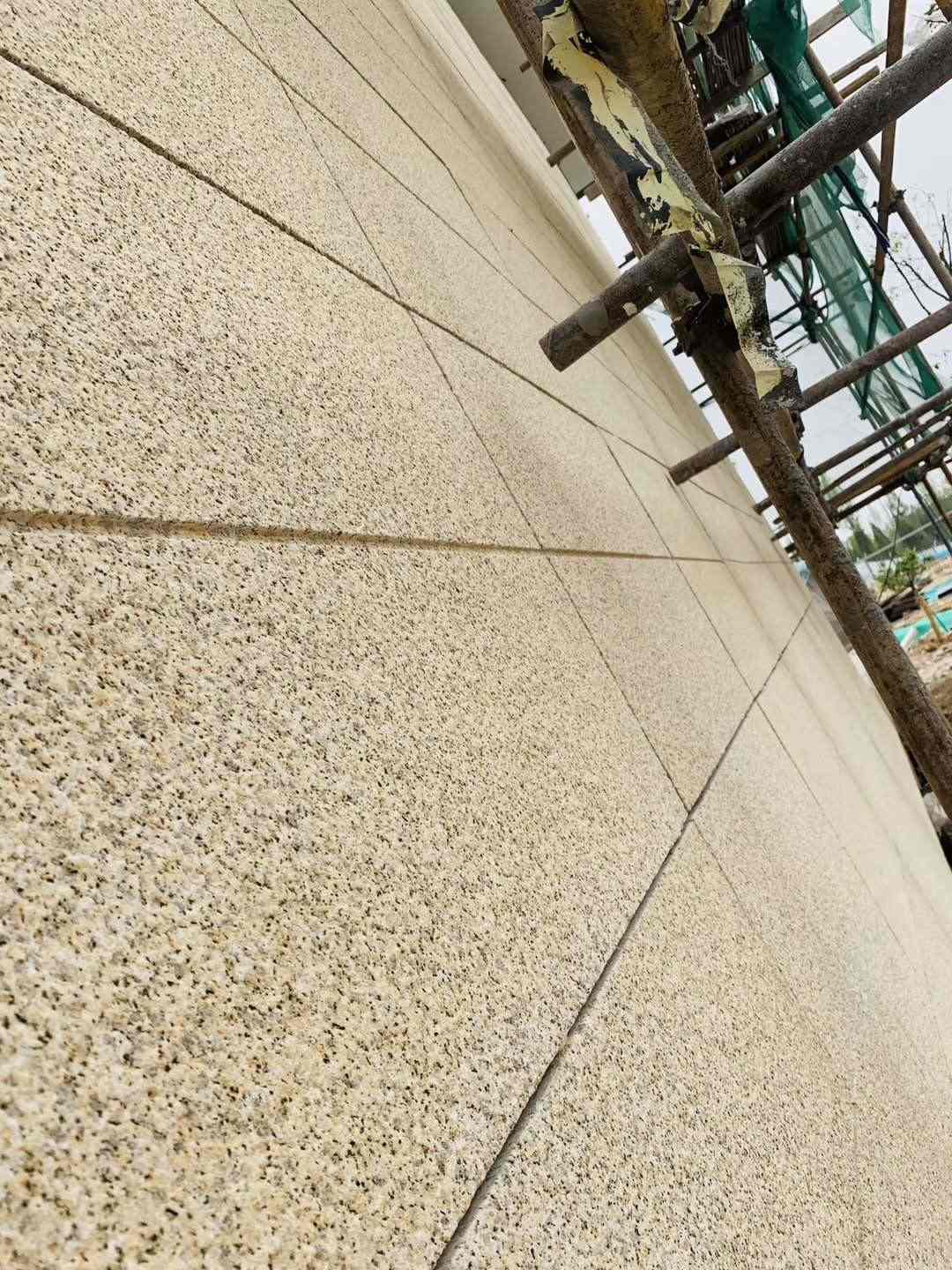 哈尔滨 黄金麻花岗岩荔枝面外墙干挂石材效果示例