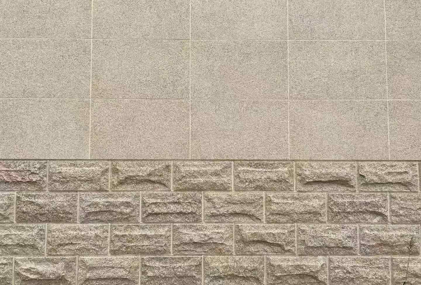 哈尔滨 黄金麻自然面蘑菇石配荔枝面干挂