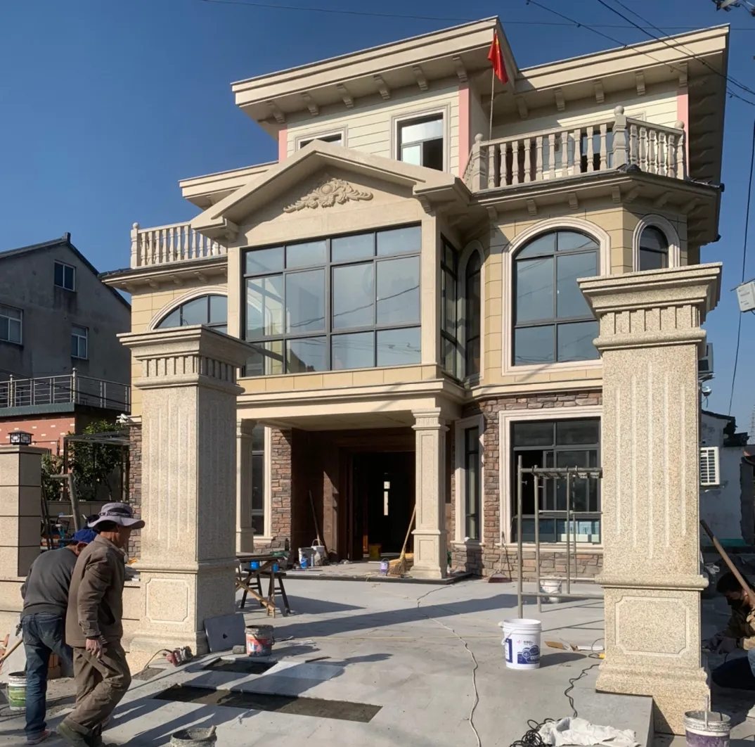 哈尔滨 黄金麻花岗岩荔枝面别墅外墙干挂私家专属